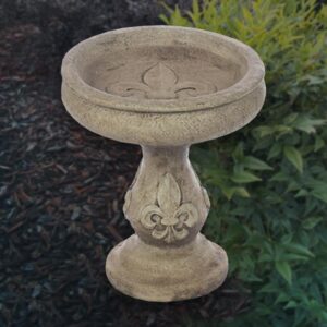 Fleur de Lis Birdbath